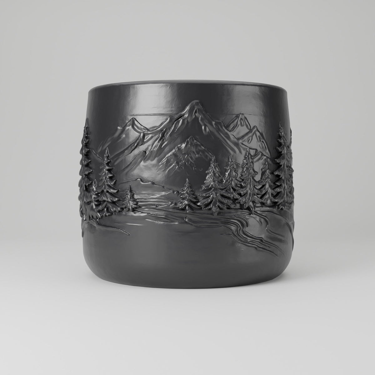 Forest Mountain Pot – Pine Forest Relief Planter - Northern Foundry