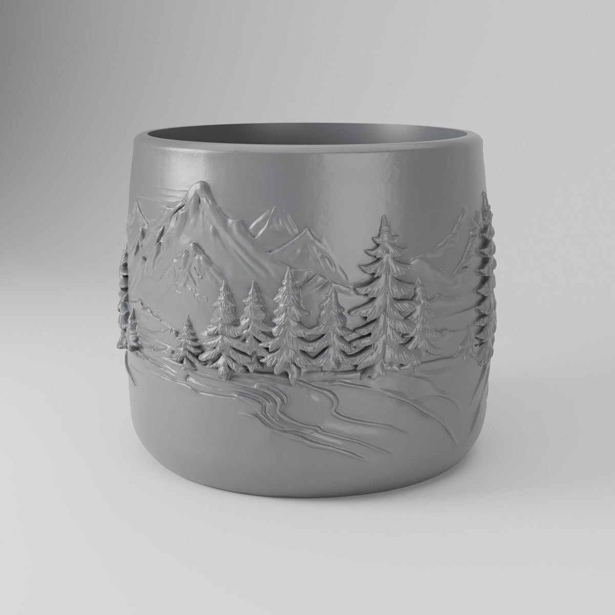 Forest Mountain Pot – Pine Forest Relief Planter - Northern Foundry