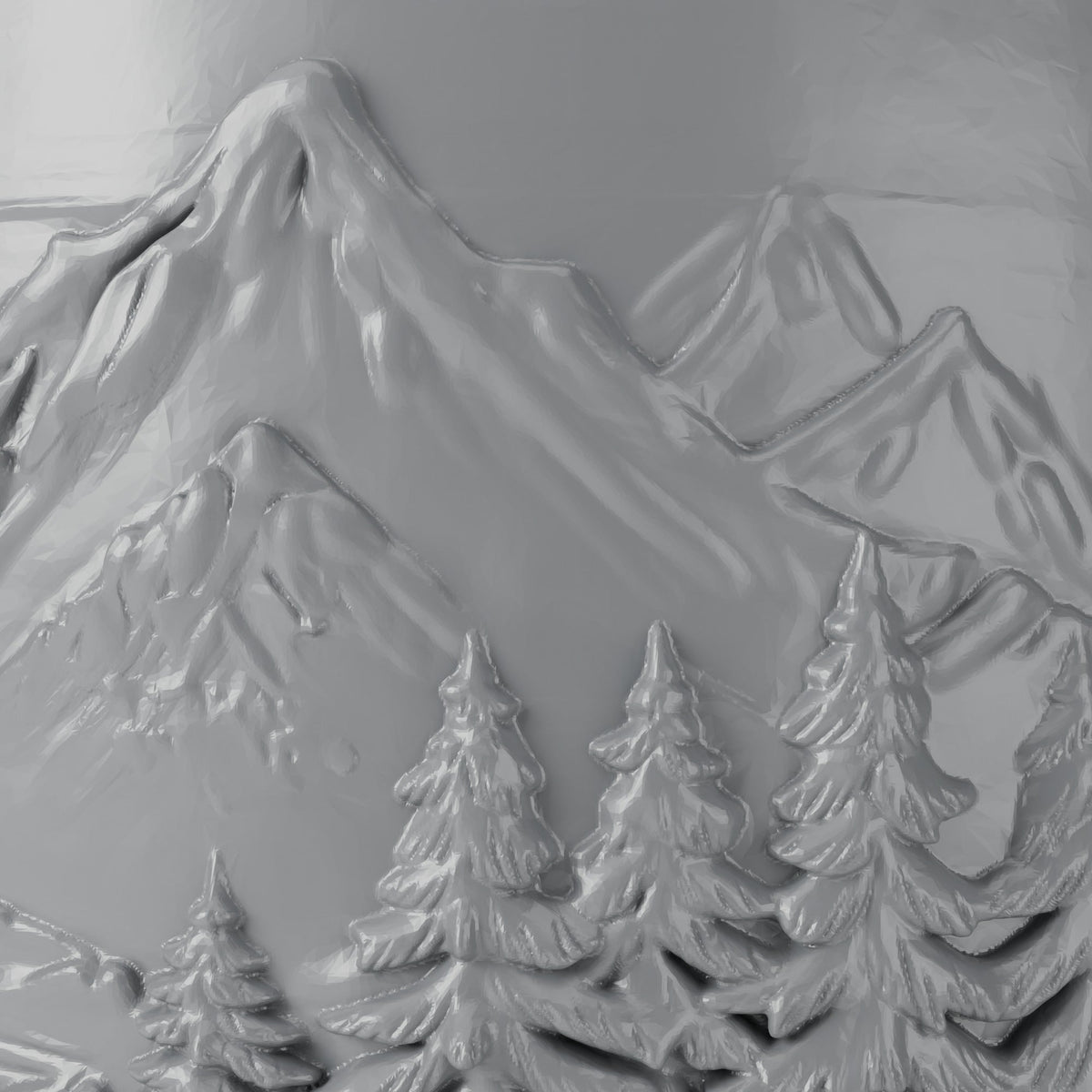 Forest Mountain Pot – Pine Forest Relief Planter - Northern Foundry
