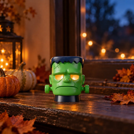 Frankenstein Monster LED Tealight Holder – Glowing Halloween Decor - Northern Foundry