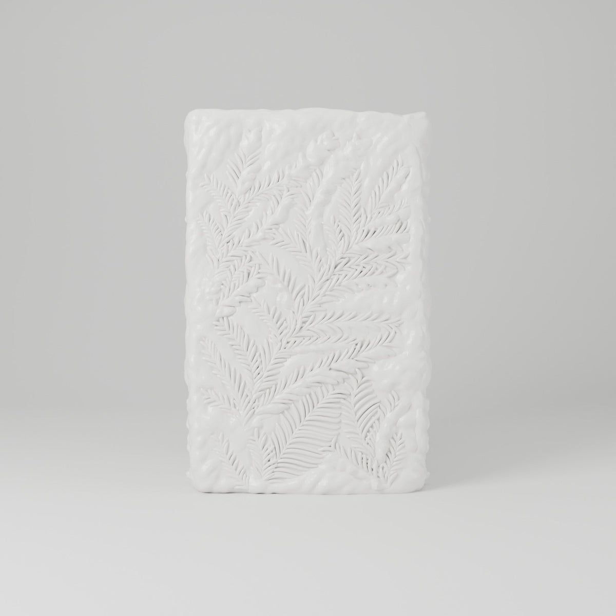 Frost Vase – Square Winter Vase with Frosted Fern Pattern - Northern Foundry