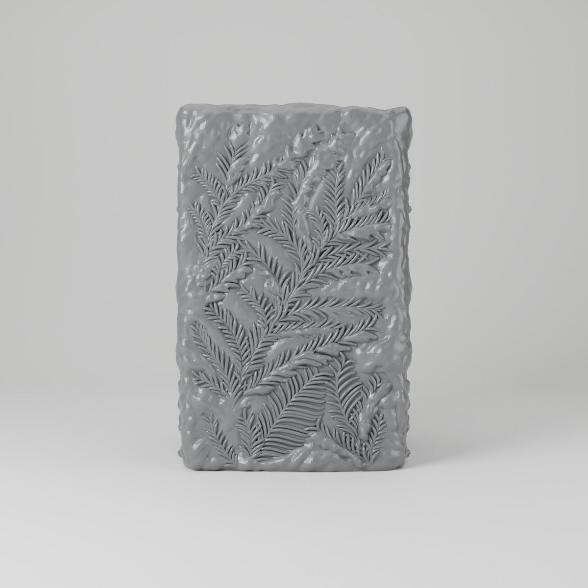 Frost Vase – Square Winter Vase with Frosted Fern Pattern - Northern Foundry