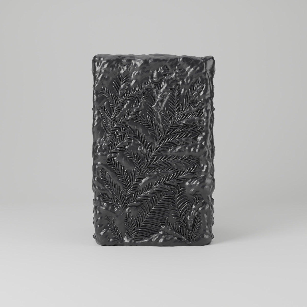 Frost Vase – Square Winter Vase with Frosted Fern Pattern - Northern Foundry