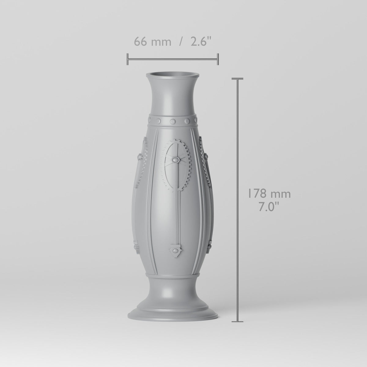 Gearwork Bottle Vase – Steampunk Riveted Bud Vase - Northern Foundry