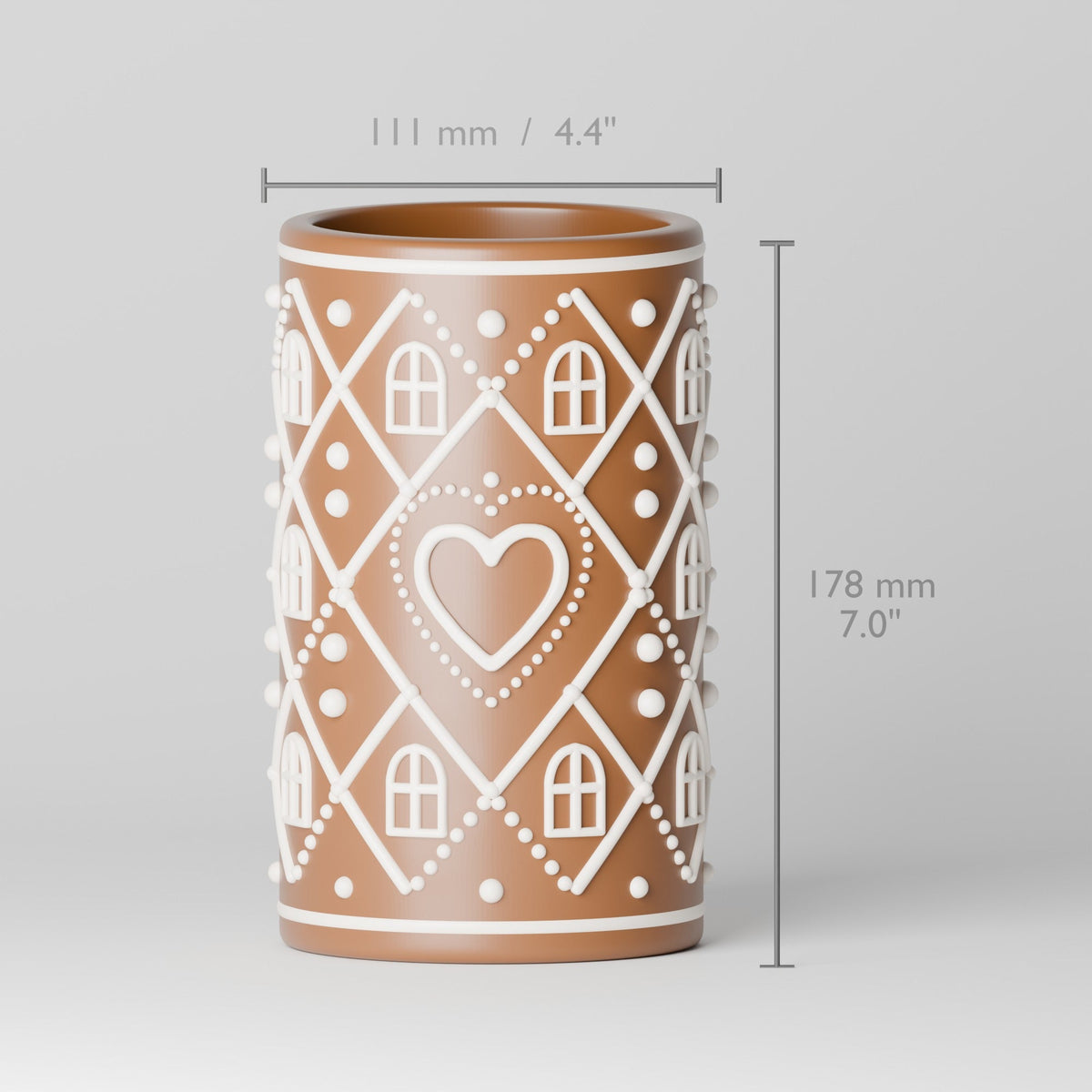 Gingerbread House Vase – Iced Cookie Christmas Flower Vase - Northern Foundry