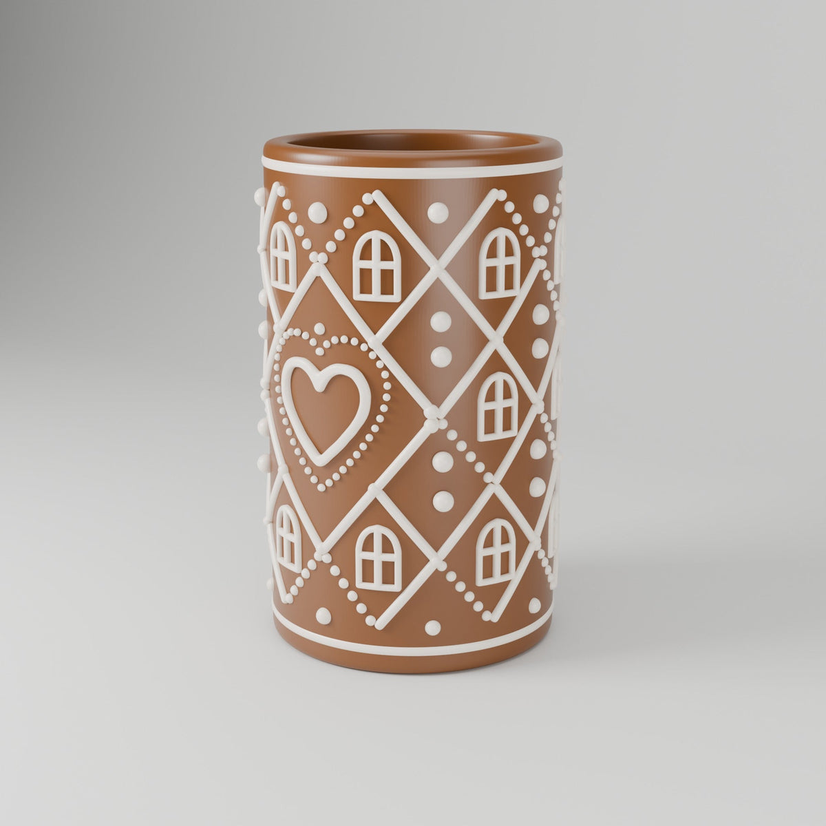 Gingerbread House Vase – Iced Cookie Christmas Flower Vase - Northern Foundry