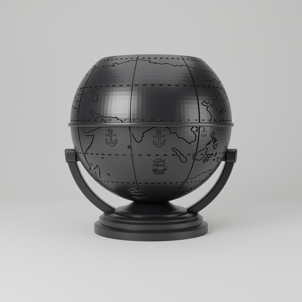 Globe Flower Pot – World Map Planter on Stand - Northern Foundry