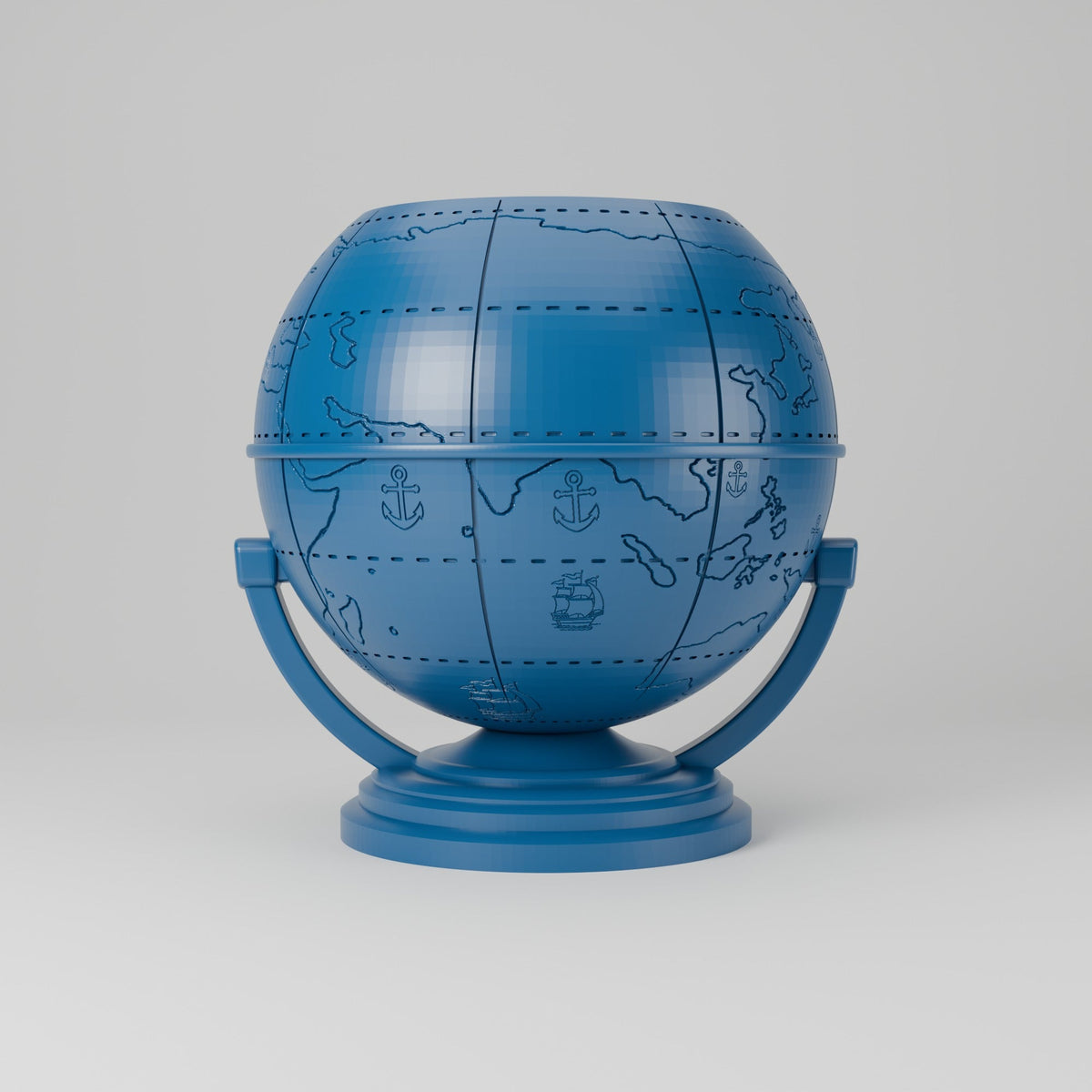 Globe Flower Pot – World Map Planter on Stand - Northern Foundry