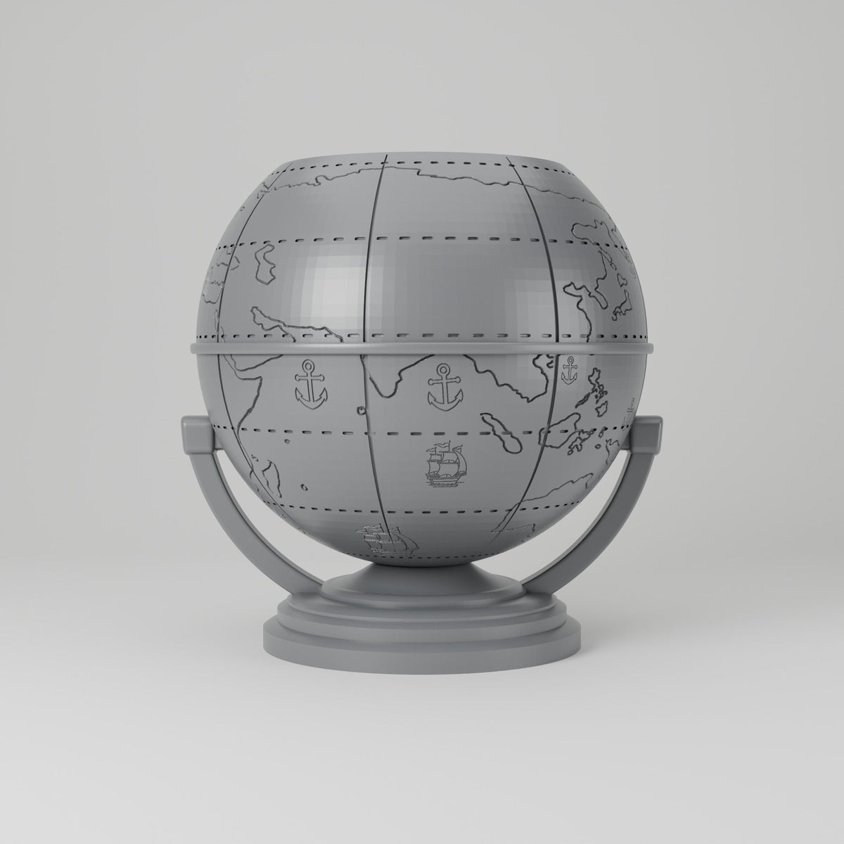 Globe Flower Pot – World Map Planter on Stand - Northern Foundry