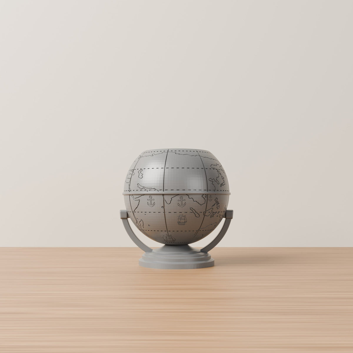 Globe Flower Pot – World Map Planter on Stand - Northern Foundry