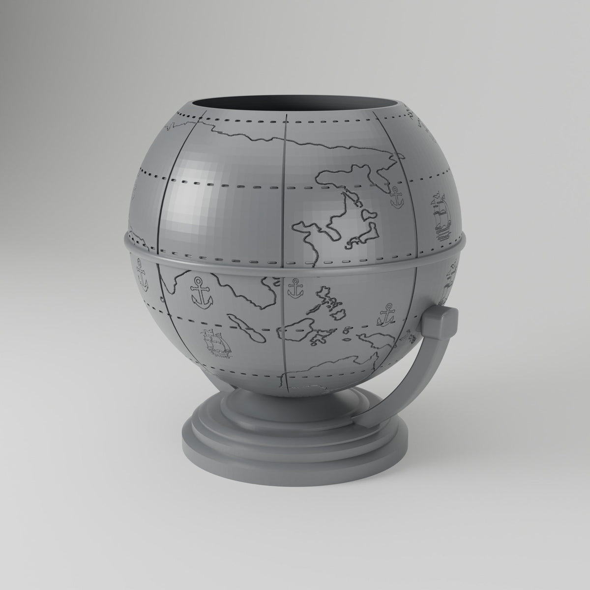 Globe Flower Pot – World Map Planter on Stand - Northern Foundry