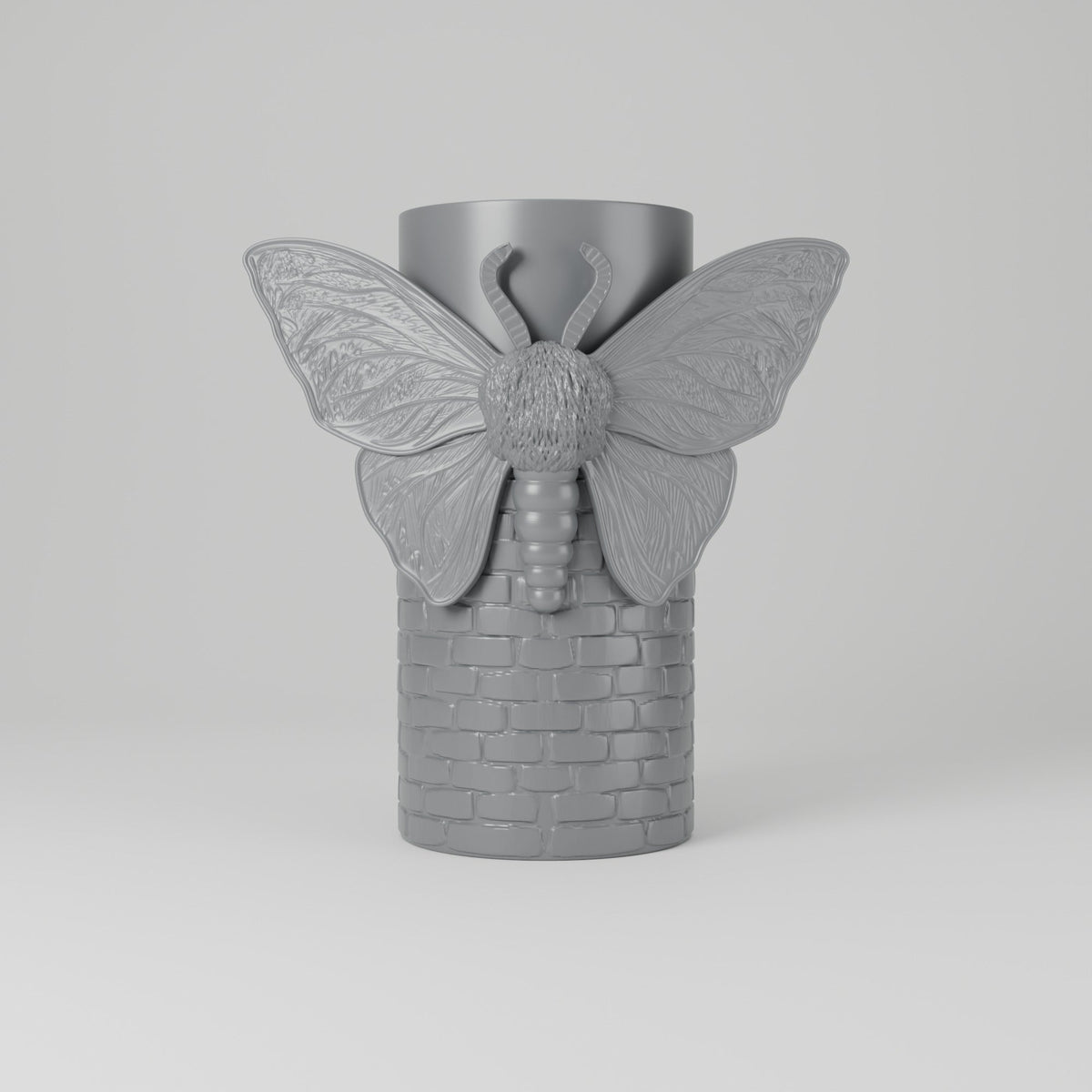 Gothic Moth Brick Vase – Modern Sculptural Vase - Northern Foundry