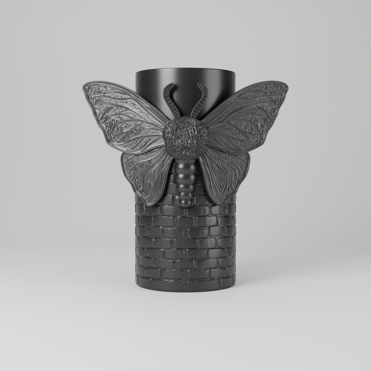 Gothic Moth Brick Vase – Modern Sculptural Vase - Northern Foundry