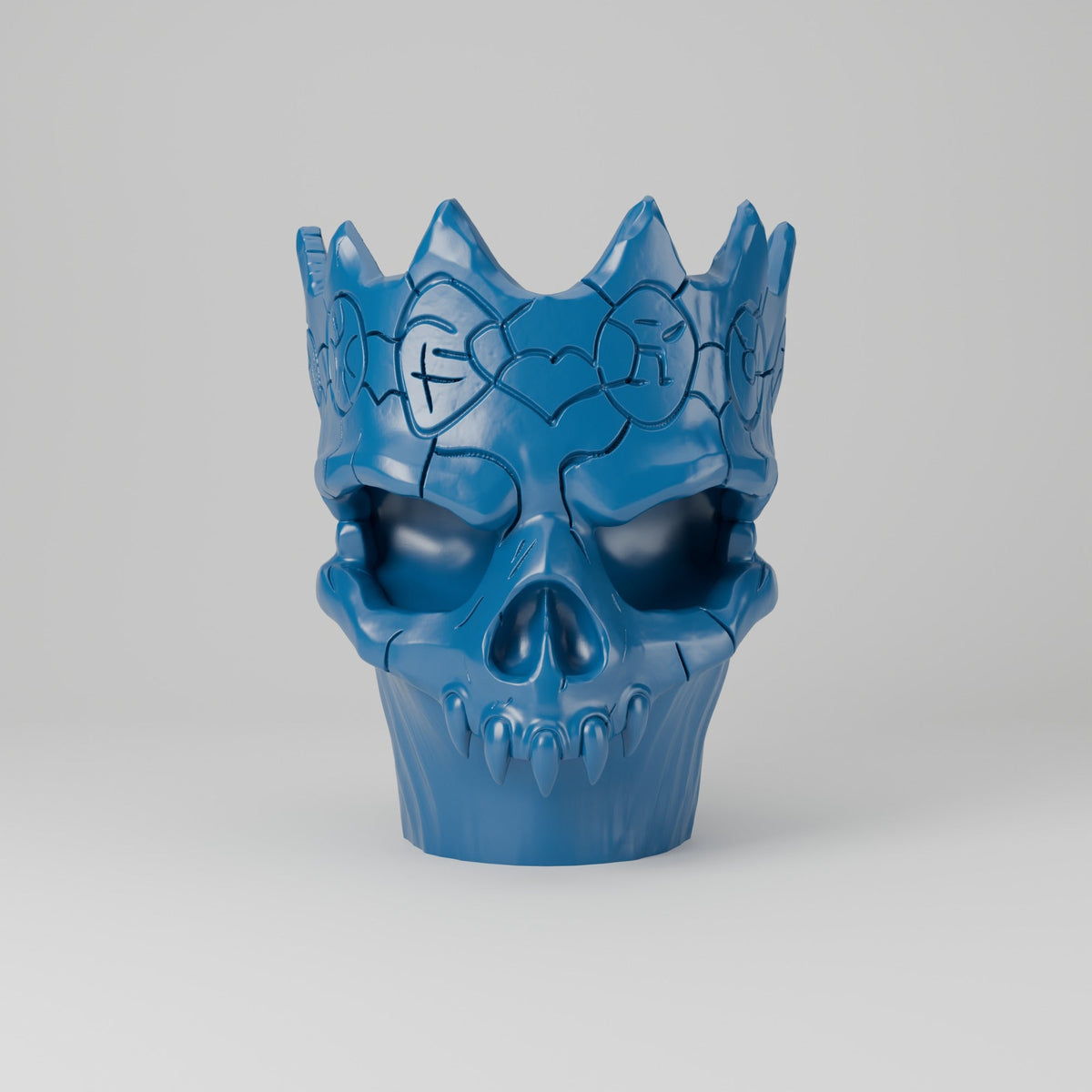 Gothic Skull Crown Vase – Carved Skull Planter Vase - Northern Foundry
