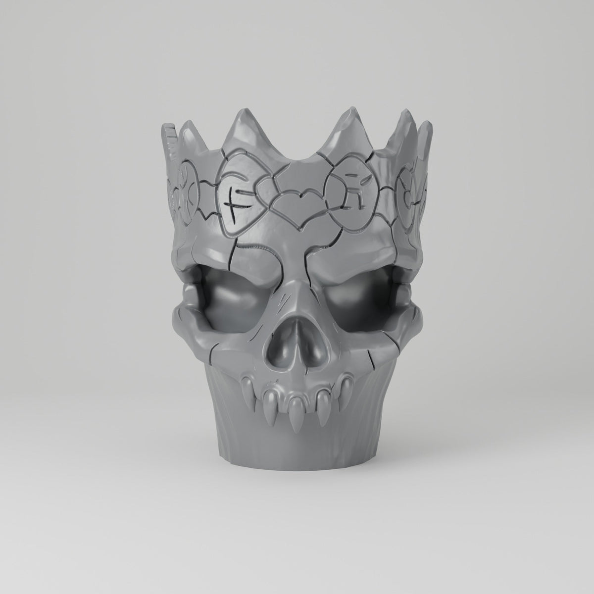 Gothic Skull Crown Vase – Carved Skull Planter Vase - Northern Foundry