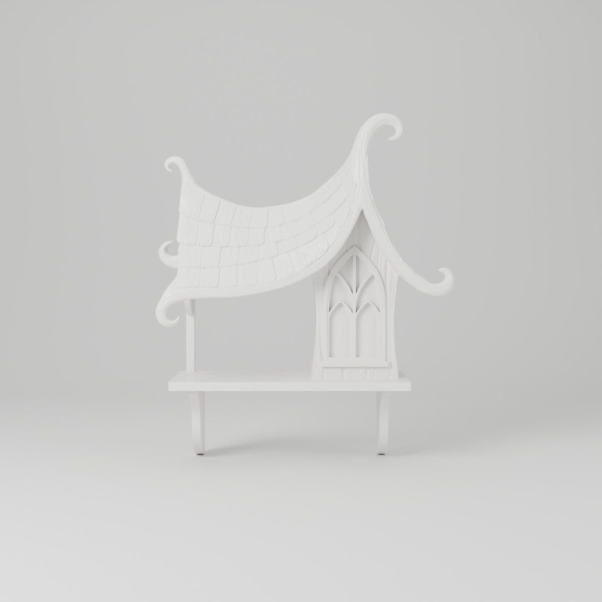 Haunted House Wall Shelf – Gothic Halloween Display Shelf - Northern Foundry
