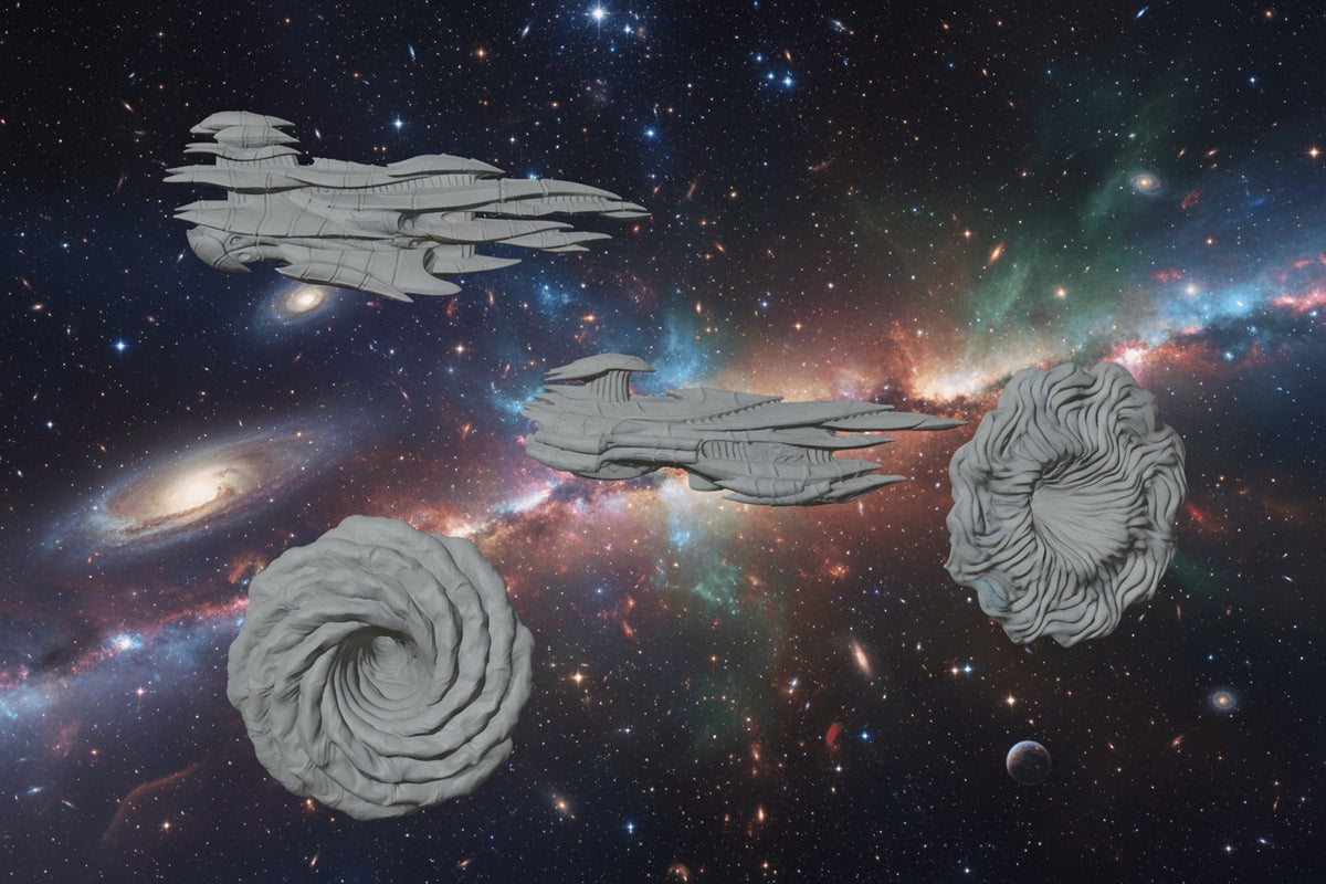 Hive Synapse Control Node – 1:128 Alien Fleet (5 Ships) - Northern Foundry