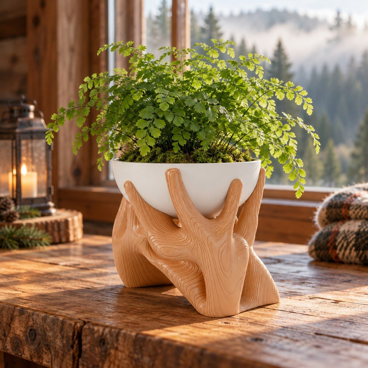 Holding Nature Planter – Bowl on Root-Shaped Stand - Northern Foundry