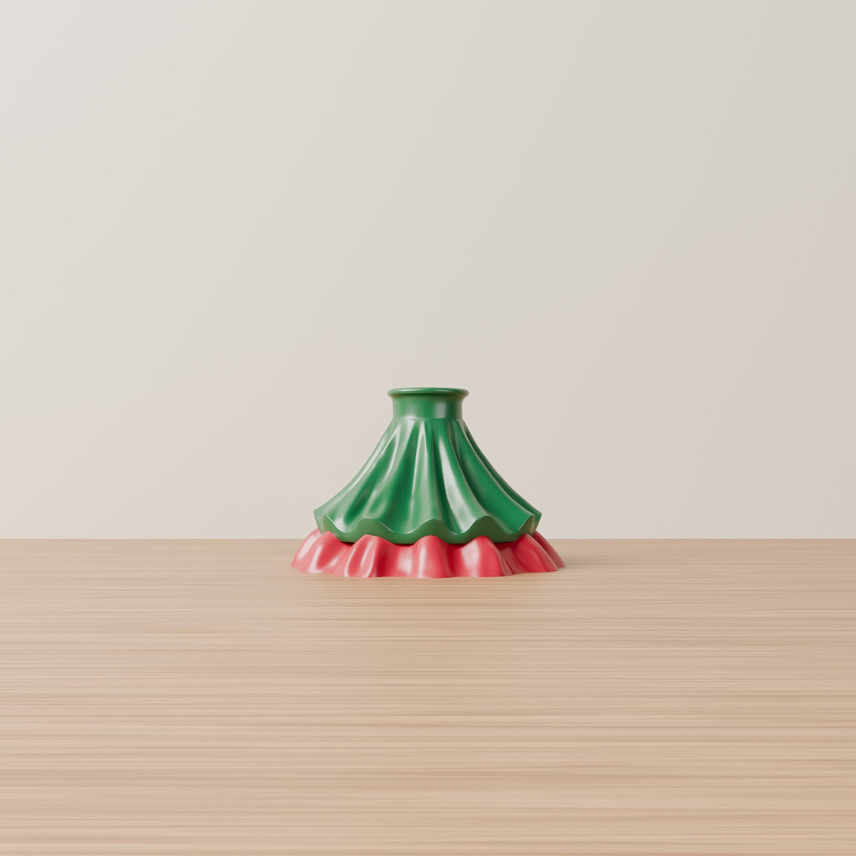 Holly Harmony Vase – Draped Green & Red Christmas Vase - Northern Foundry