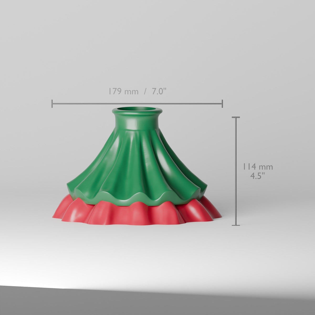 Holly Harmony Vase – Draped Green & Red Christmas Vase - Northern Foundry