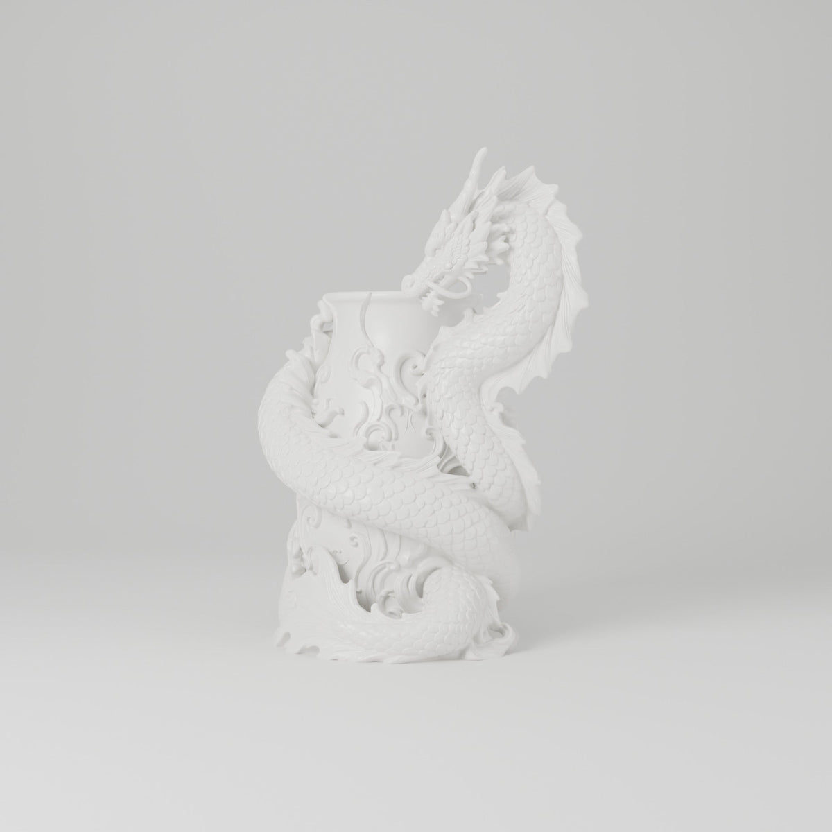 Imperial Dragon Sculpted Vase – Modern Sculptural Vase - Northern Foundry