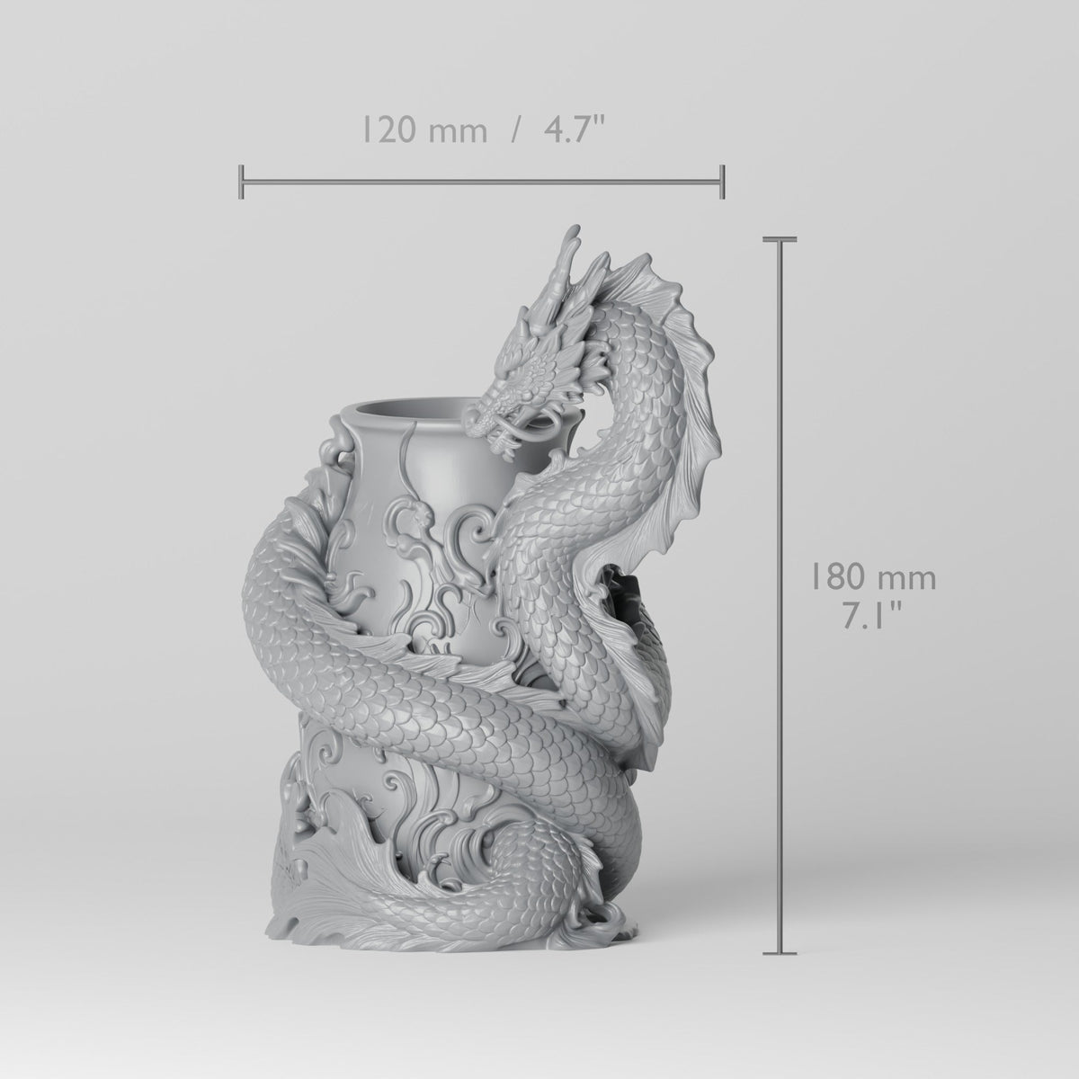 Imperial Dragon Sculpted Vase – Modern Sculptural Vase - Northern Foundry