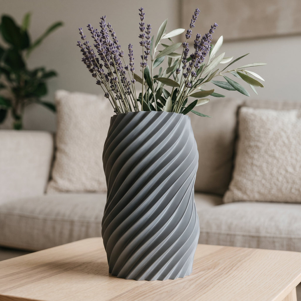 Jamal Twisted Spiral Vase – Modern Sculptural Vase - Northern Foundry