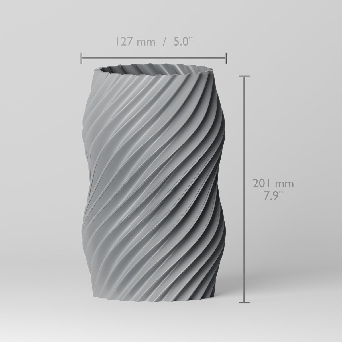 Jamal Twisted Spiral Vase – Modern Sculptural Vase - Northern Foundry