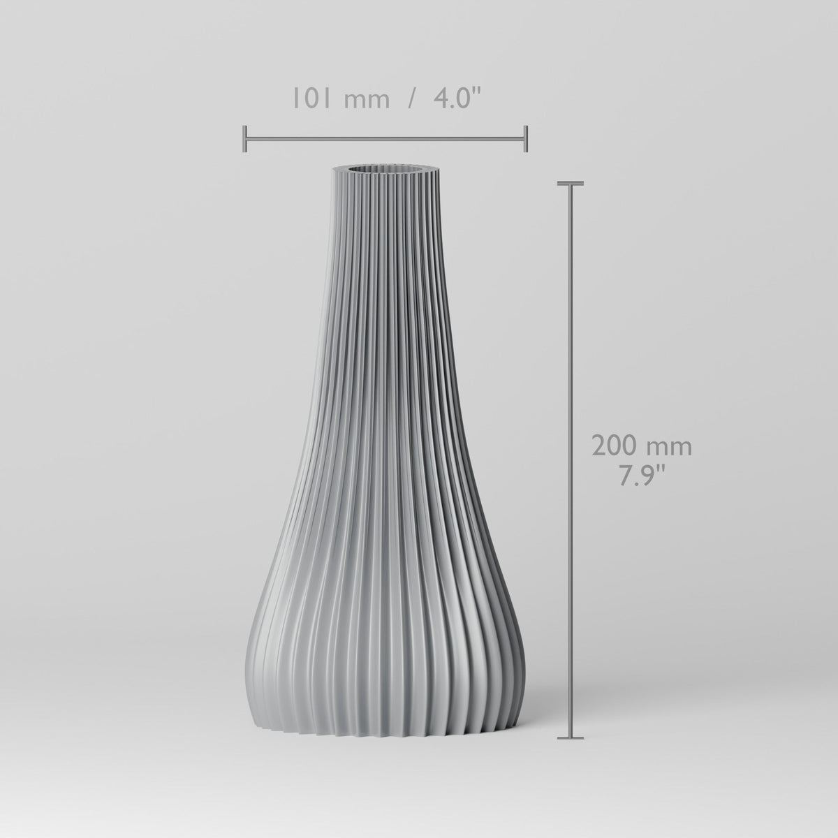 Jin Ribbed Bottle Vase – Modern Sculptural Vase - Northern Foundry