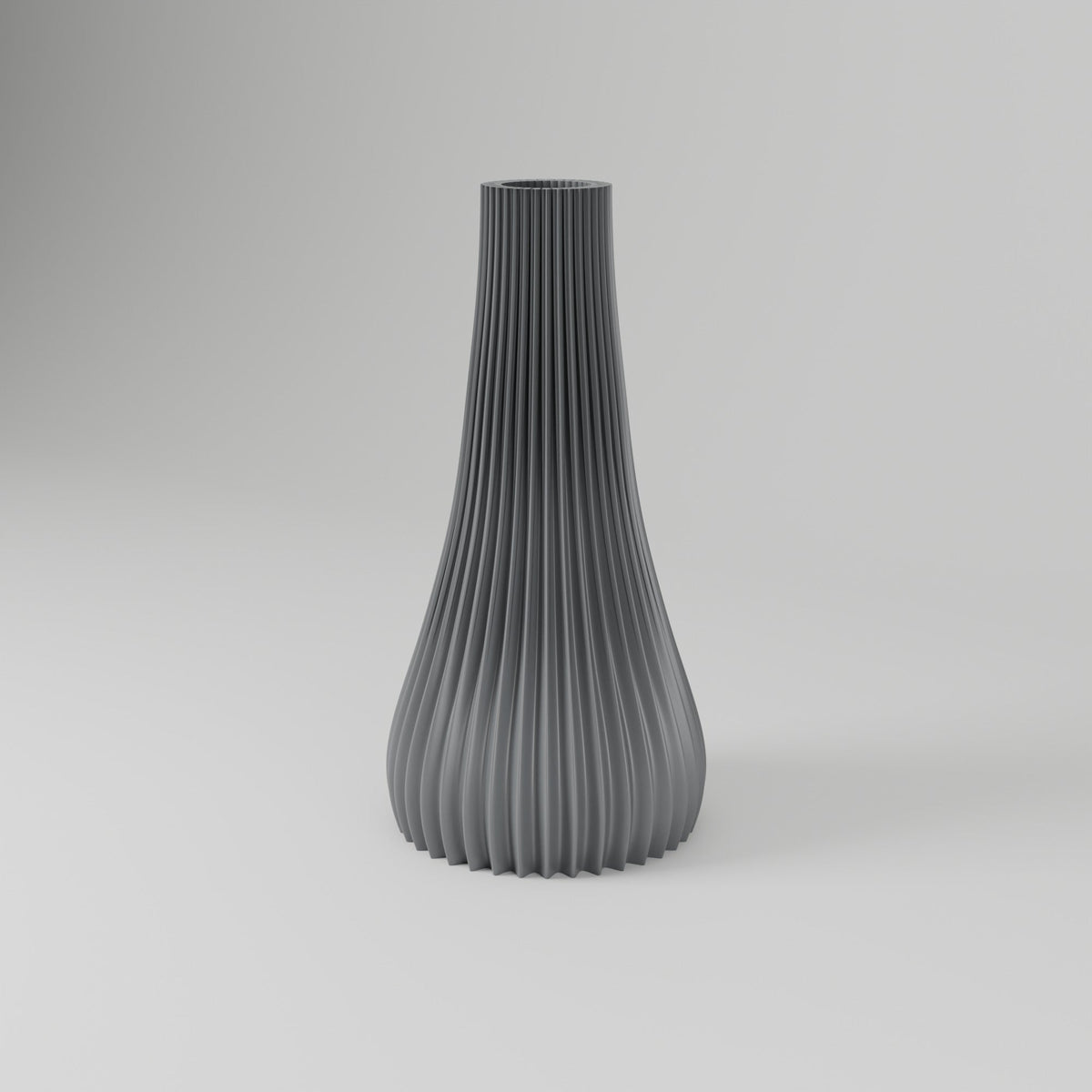 Jin Ribbed Bottle Vase – Modern Sculptural Vase - Northern Foundry