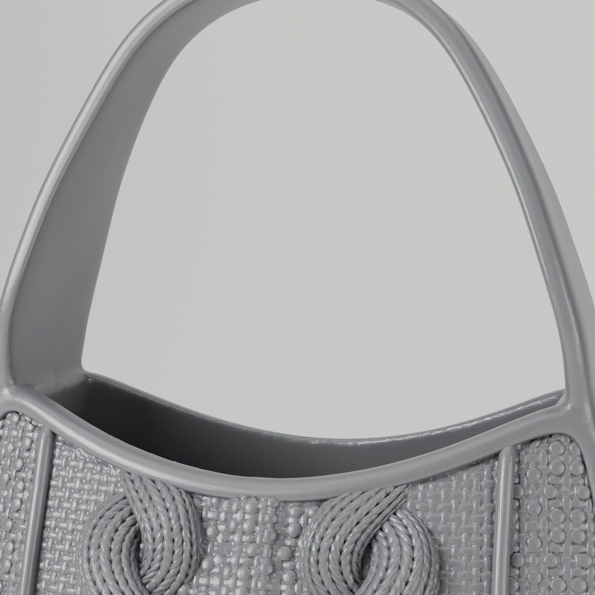 Knitted Bag Vase – Cable Knit Handbag Flower Vase with Handle - Northern Foundry