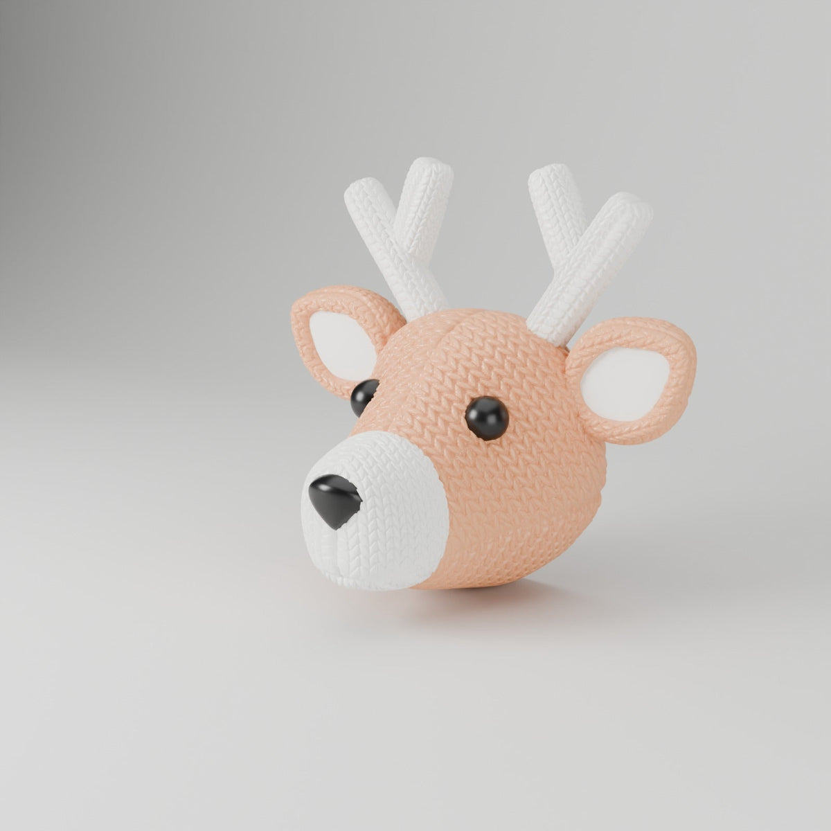 Knitted Deer Head Ornament – Reindeer Christmas Tree Decoration with Antlers - Northern Foundry