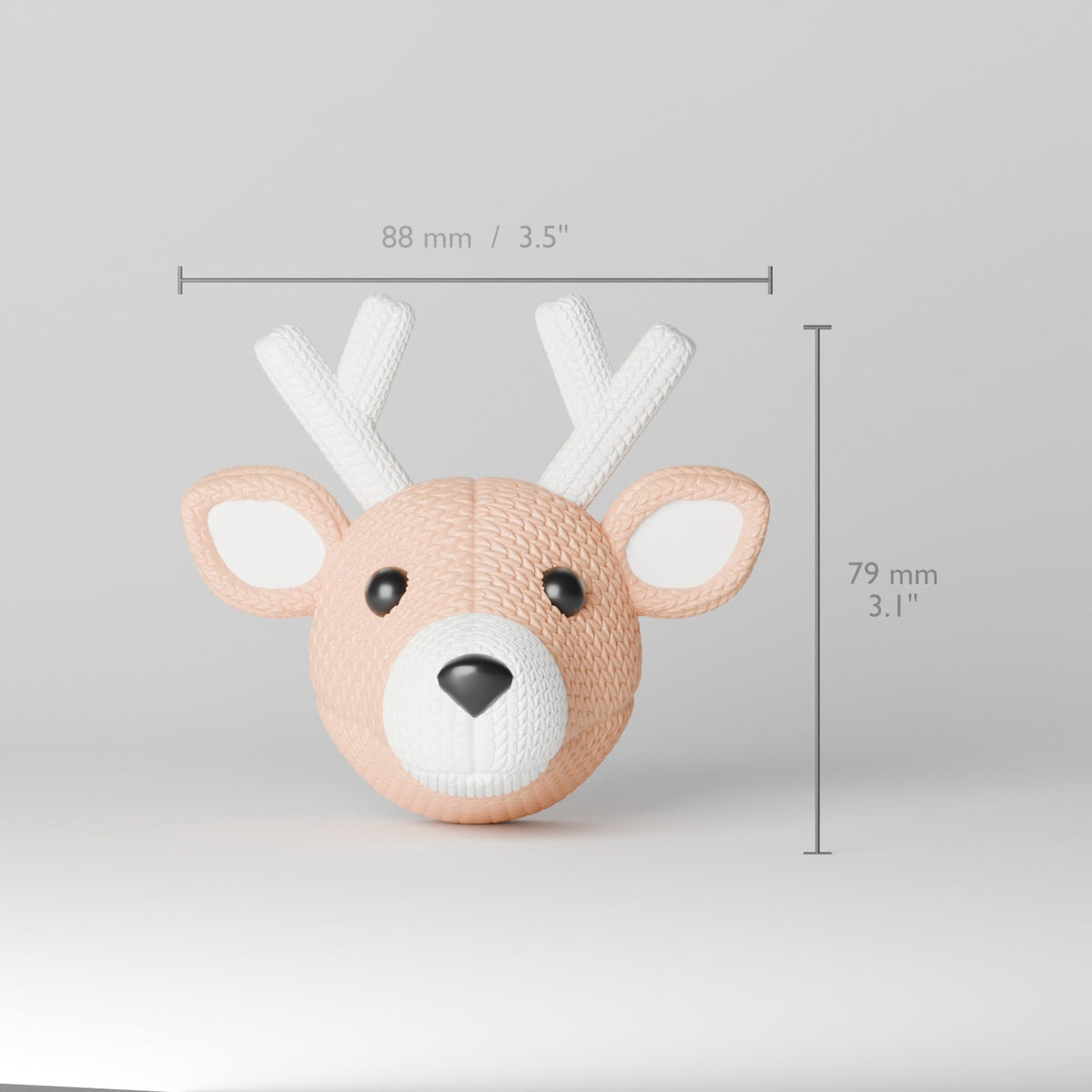 Knitted Deer Head Ornament – Reindeer Christmas Tree Decoration with Antlers - Northern Foundry