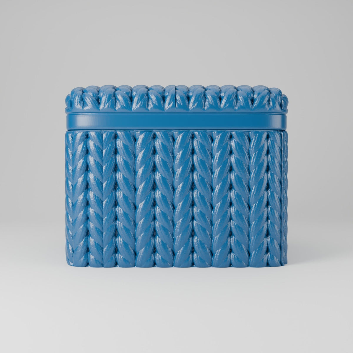 Knitted Winter Storage Box – Cable Knit Lidded Decorative Container - Northern Foundry
