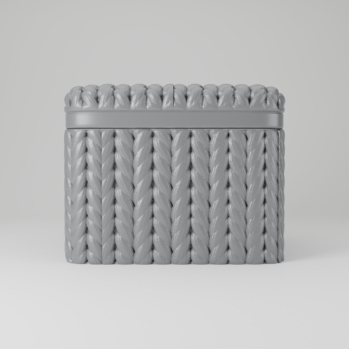 Knitted Winter Storage Box – Cable Knit Lidded Decorative Container - Northern Foundry