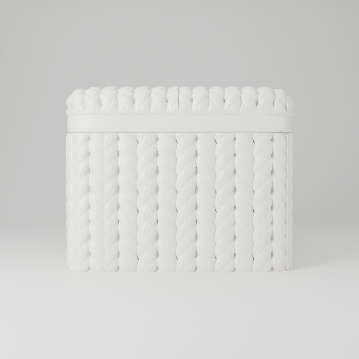Knitted Winter Storage Box – Cable Knit Lidded Decorative Container - Northern Foundry