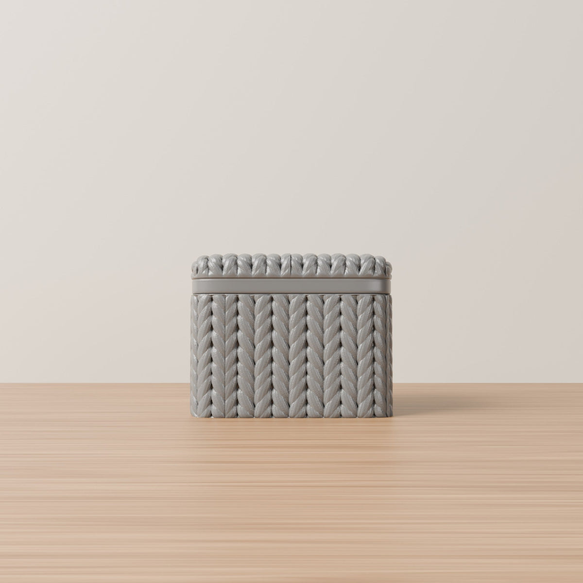 Knitted Winter Storage Box – Cable Knit Lidded Decorative Container - Northern Foundry