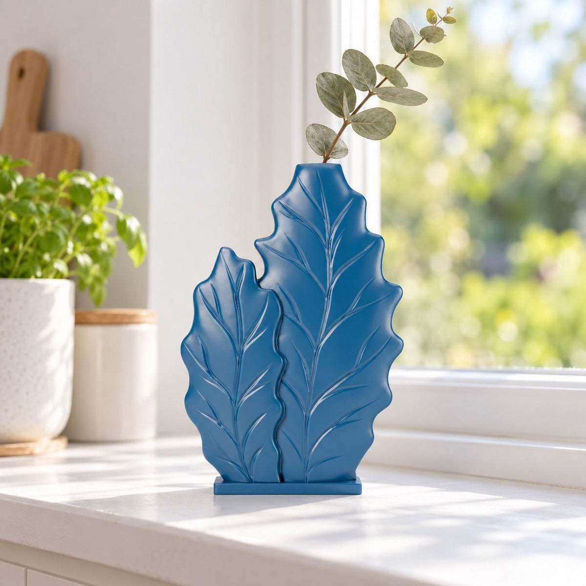 Leaf Duo Vase – Twin Leaf Silhouette Flat Bud Vase - Northern Foundry
