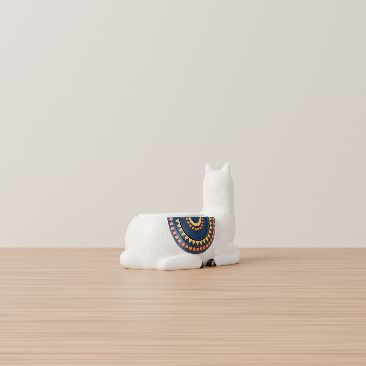 Llama Flower Pot – Resting Llama Planter with Saddle Blanket - Northern Foundry