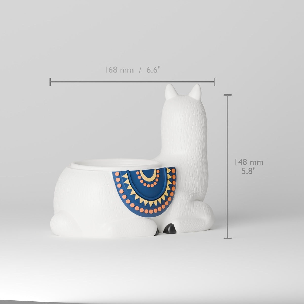 Llama Flower Pot – Resting Llama Planter with Saddle Blanket - Northern Foundry