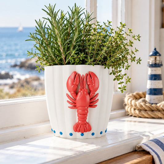 Lobster Seashell Pot – Coastal Lobster Planter - Northern Foundry