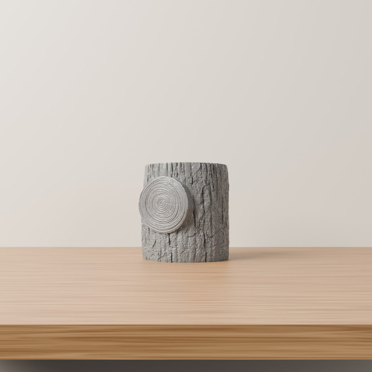 Log Pen Holder – Tree Bark Desk Organizer with Compartments - Northern Foundry