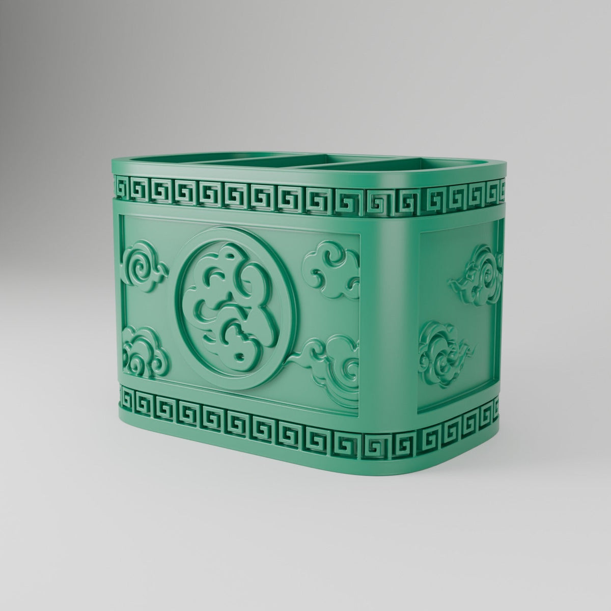 Lucky Clouds Desk Organizer – Chinese Style Pen and Stationery Holder - Northern Foundry