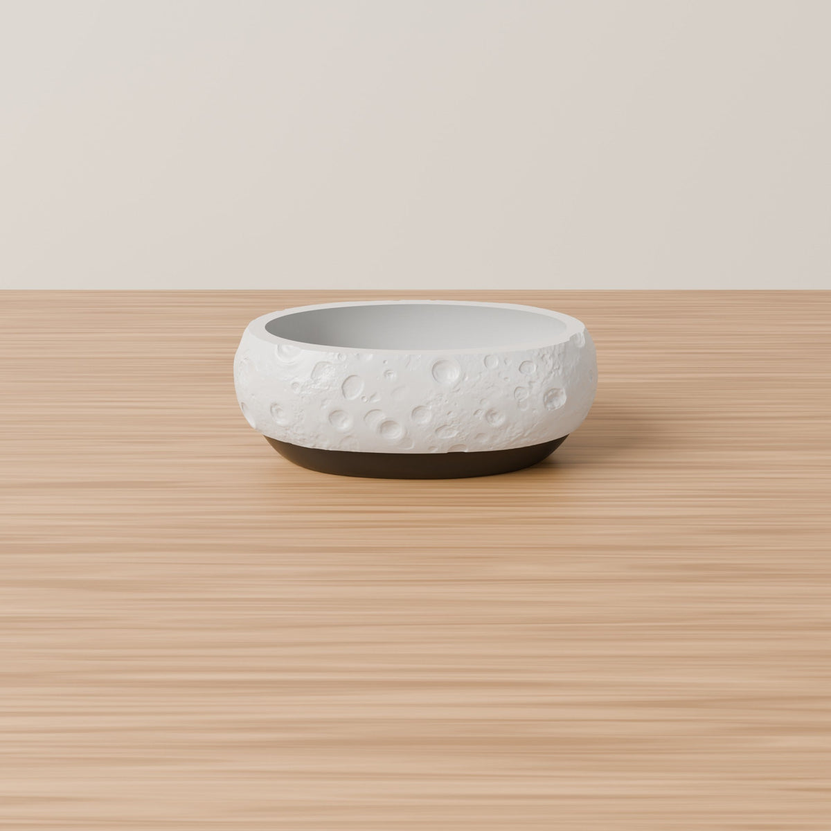 Lunar Crater Moon Bowl – Oval Catchall with Cratered Surface - Northern Foundry