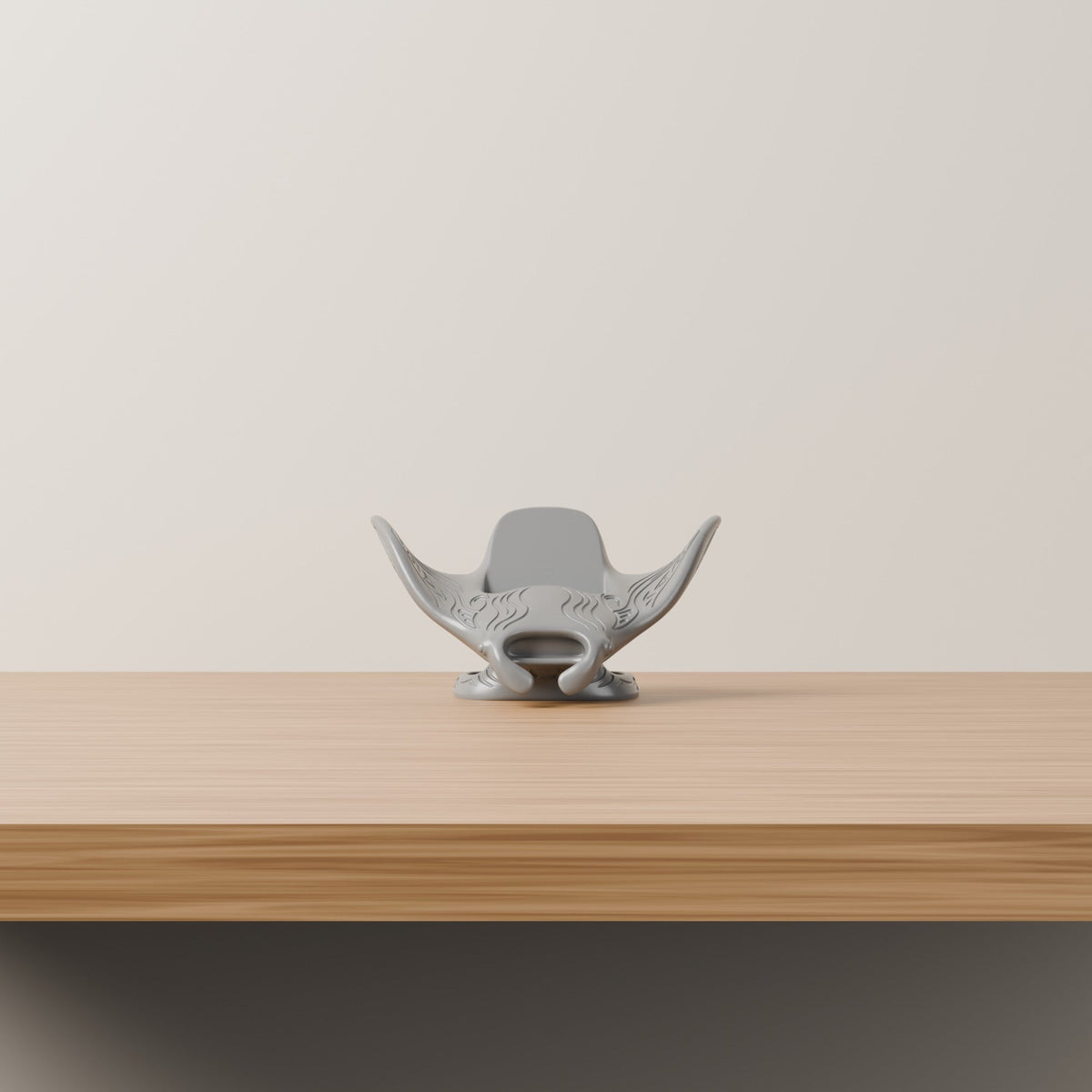 Manta Ray Phone Stand – Ocean Desk Phone Holder with Swirl Pattern - Northern Foundry