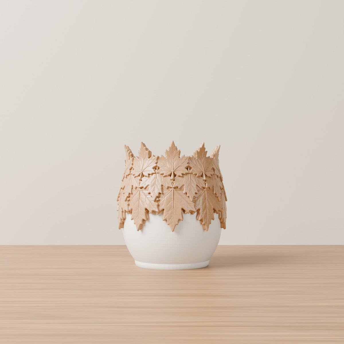 Maple Leaf Vase – Two-Tone Autumn Decor - Northern Foundry