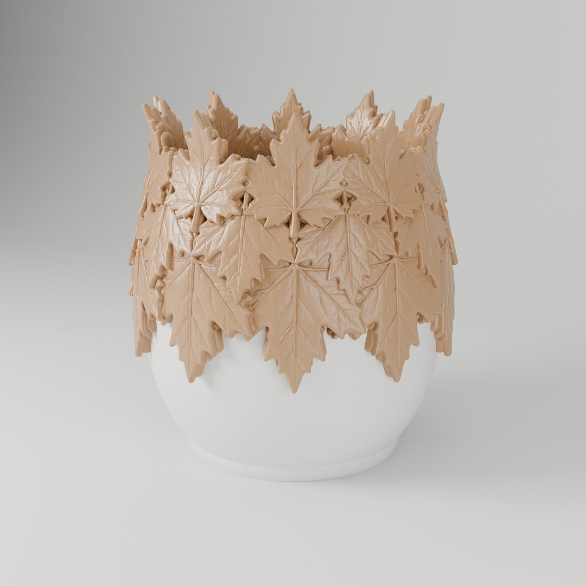 Maple Leaf Vase – Two-Tone Autumn Decor - Northern Foundry