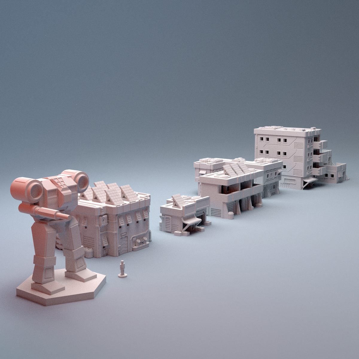 Mecha City Ruins & Streets Expansion - Northern Foundry