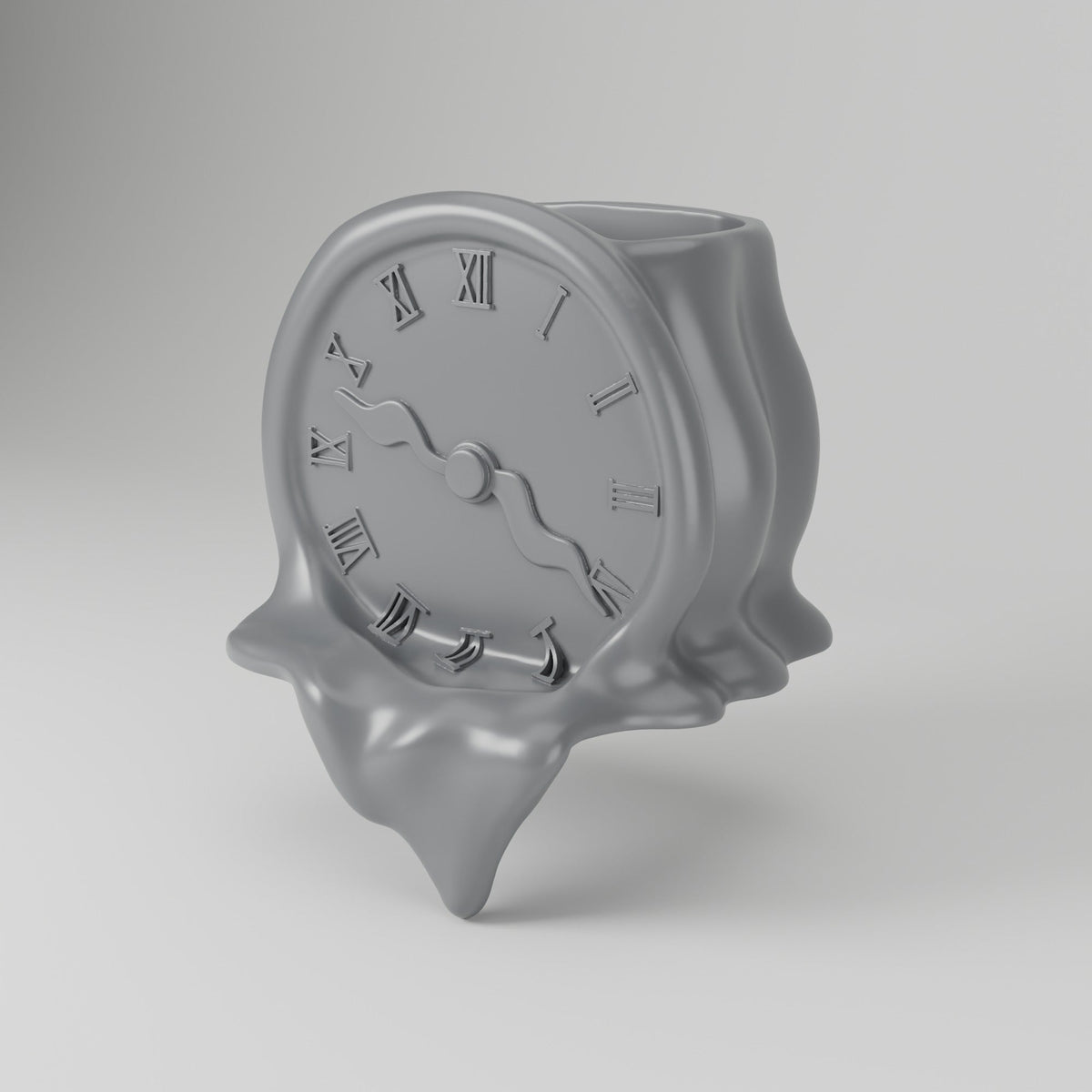 Melting Clock Vase – Surreal Shelf Edge Sculpture Vase - Northern Foundry