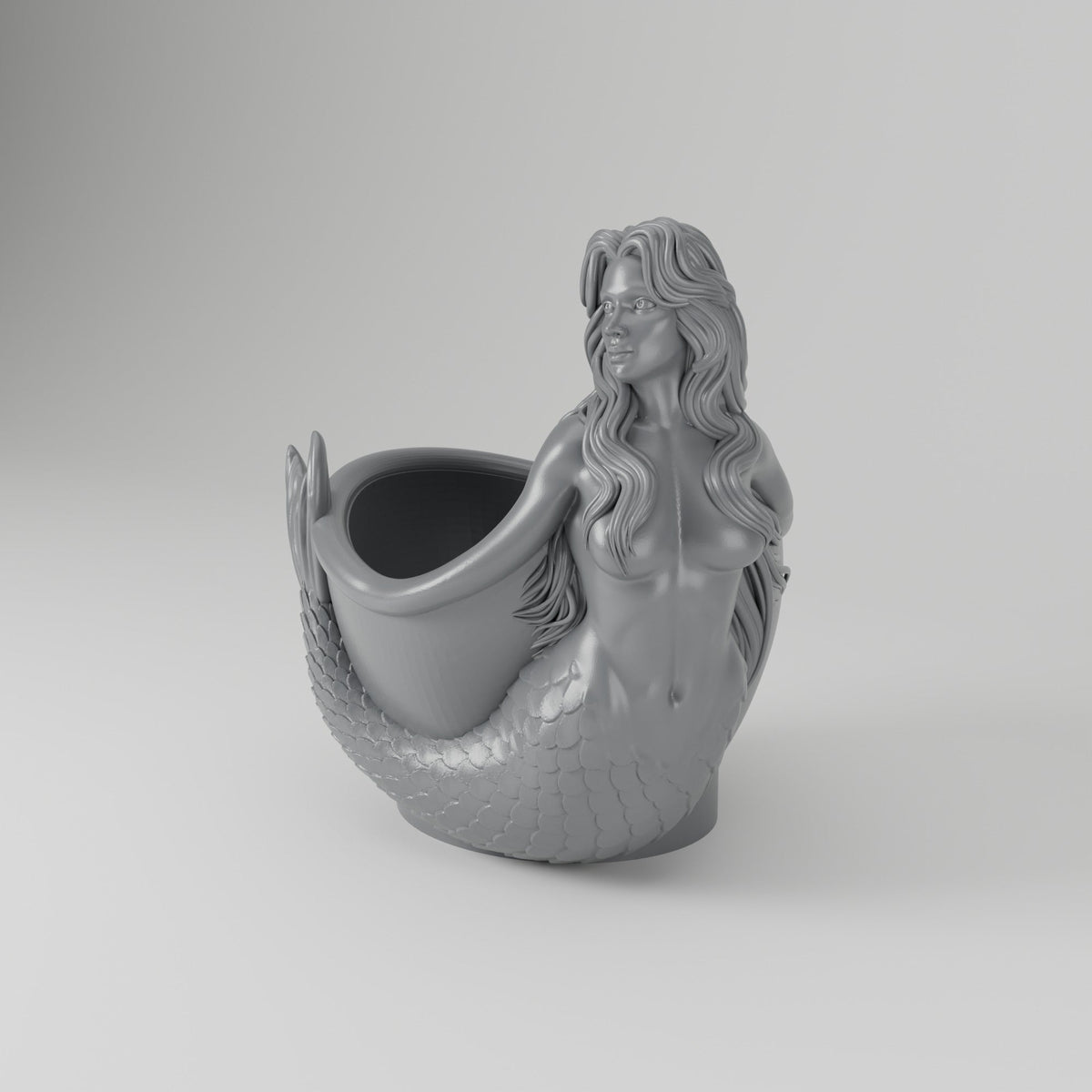 Mermaid Vase – Coastal Sculpted Mermaid Flower Vase - Northern Foundry